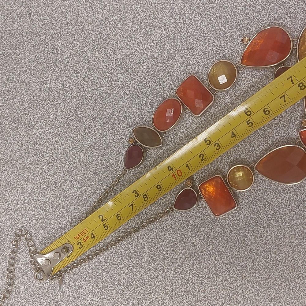 Premier Designs Poppy Multi Color Silvertone Statement Necklace - Picture 15 of 16